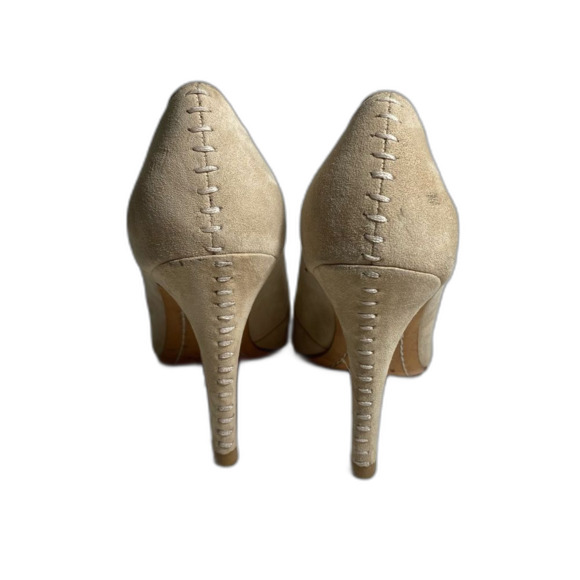 Alice+Olivia Suede Pump Heels Size: 35 Color: Nude - Picture 3 of 5